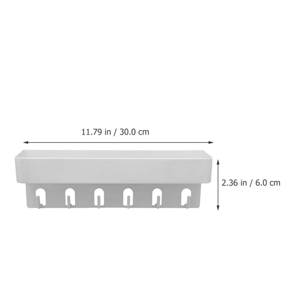 Key Rack Mail Holder Shelf White - Picture 6 of 8